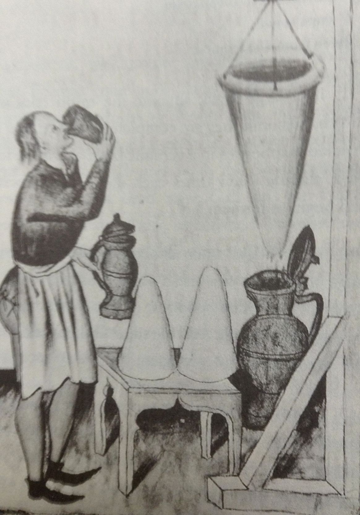 Medieval Sugar Merchant with Sugar Cones
