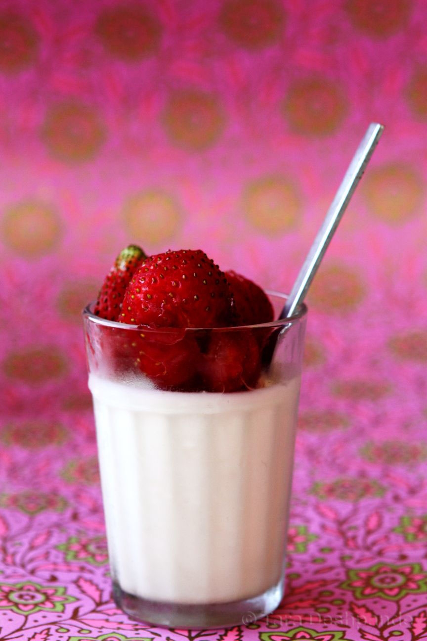 Baked Yogurt with strawberries | Photo by Deepa Netto | Food Styling, Recipe and Story @Tara_Deshpande